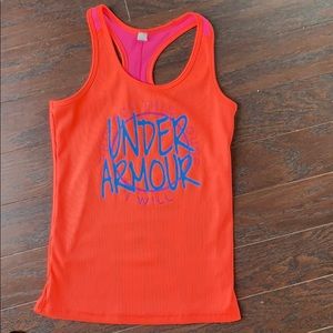 Under Armour Girls orange tank